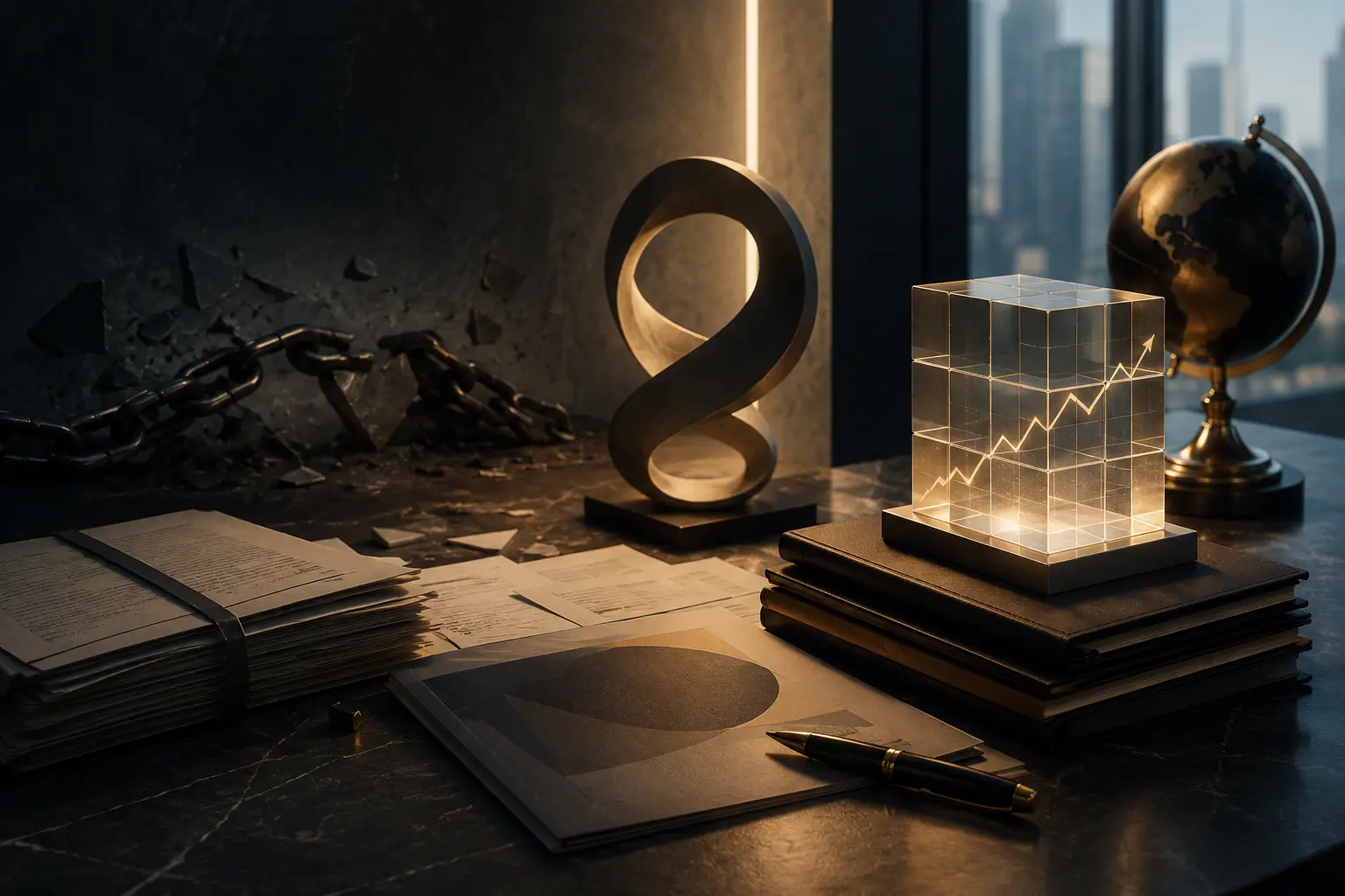 1786087876 Premium Corporate Finance Workspace Representing NPA Loan Resolution  Distressed Asset Funding  Debt Restructuring  And Financial Recovery.
